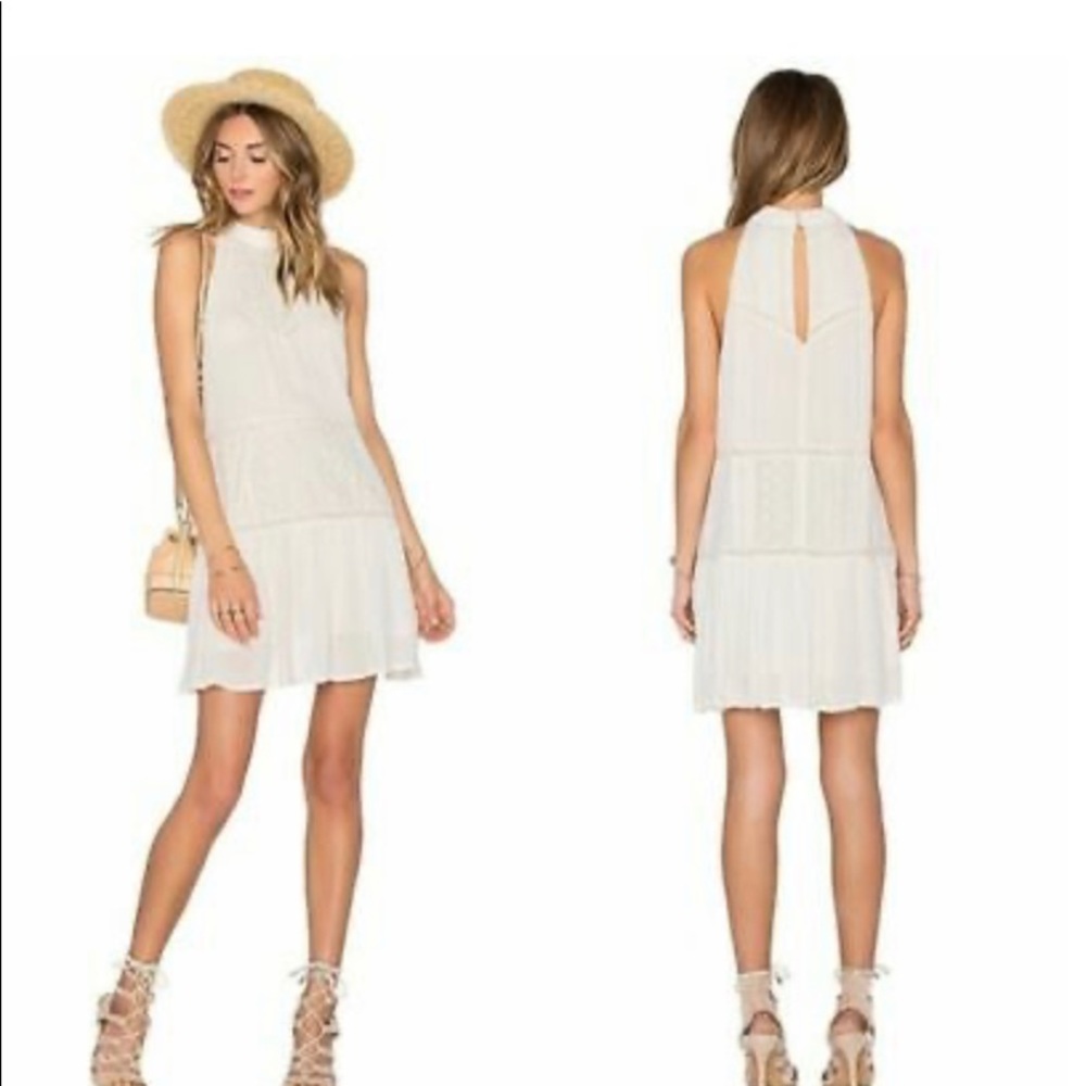 Lovers + Friends Star Chaser White Lace Dress
